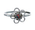 Native American Opal Sterling Silver Flower Ring Size 6-1/2 AX125671